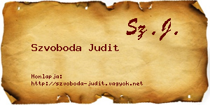 Szvoboda Judit névjegykártya