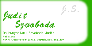 judit szvoboda business card